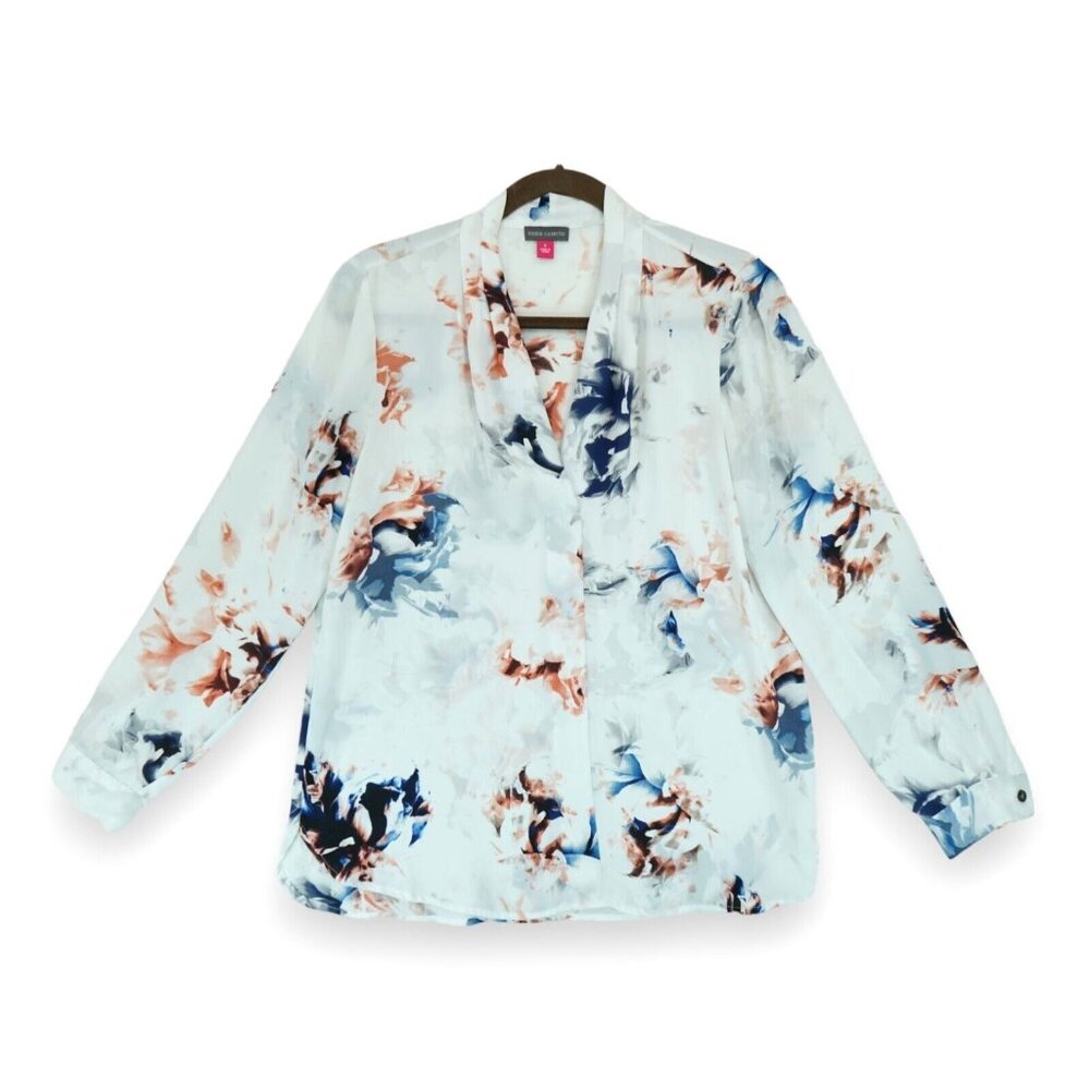 Vince Camuto Women's Top‎ Floral Pattern Long Sleeve Size Small